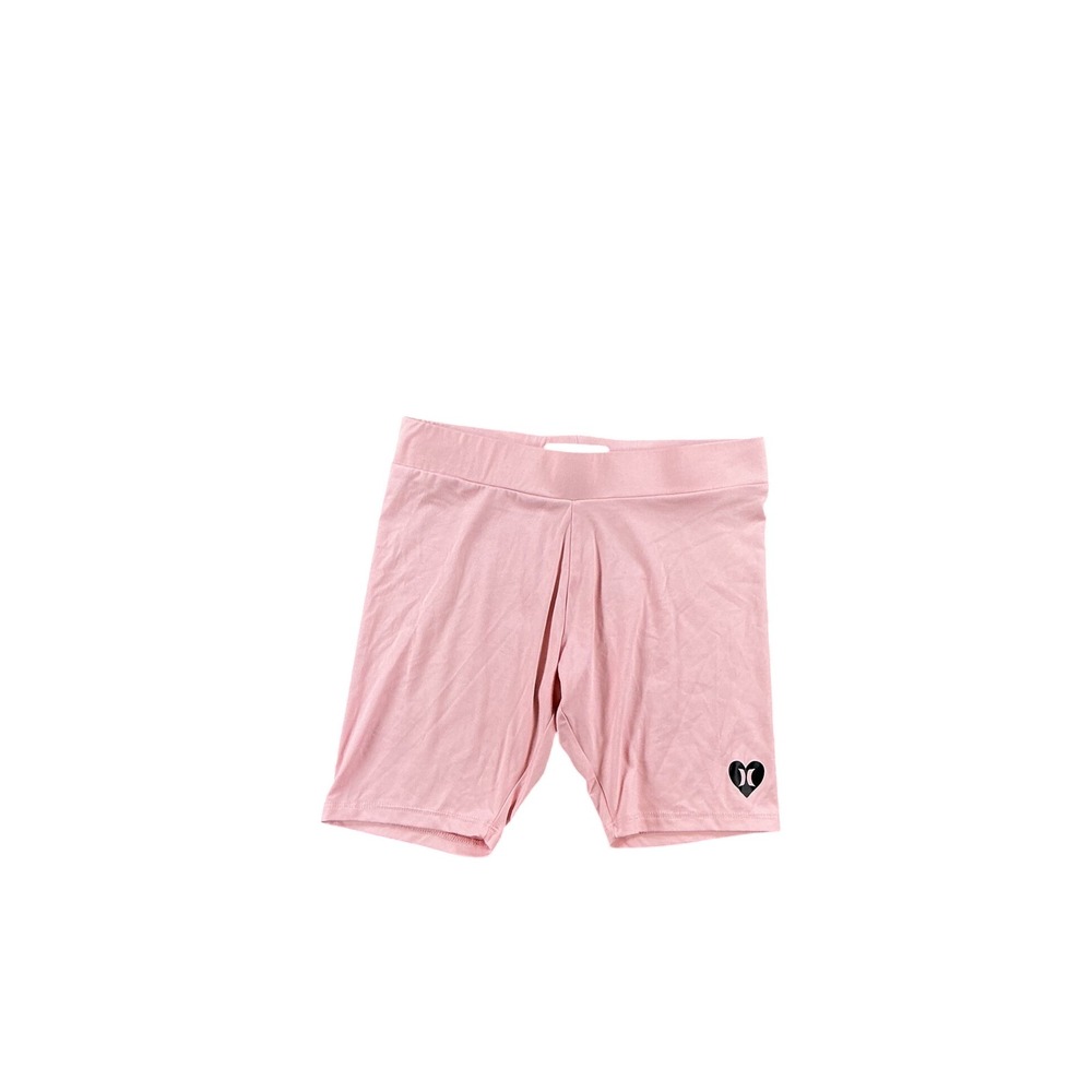 Hurley Girls Pink Heart Logo Bike Shorts Size XL 13-15 YRS 5608-A0W